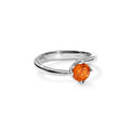 Tamara Comolli TULIP Ring XS mit Mandarin Granat (R-TUL-xs-Man-wg) aus Weißgold mit Granat