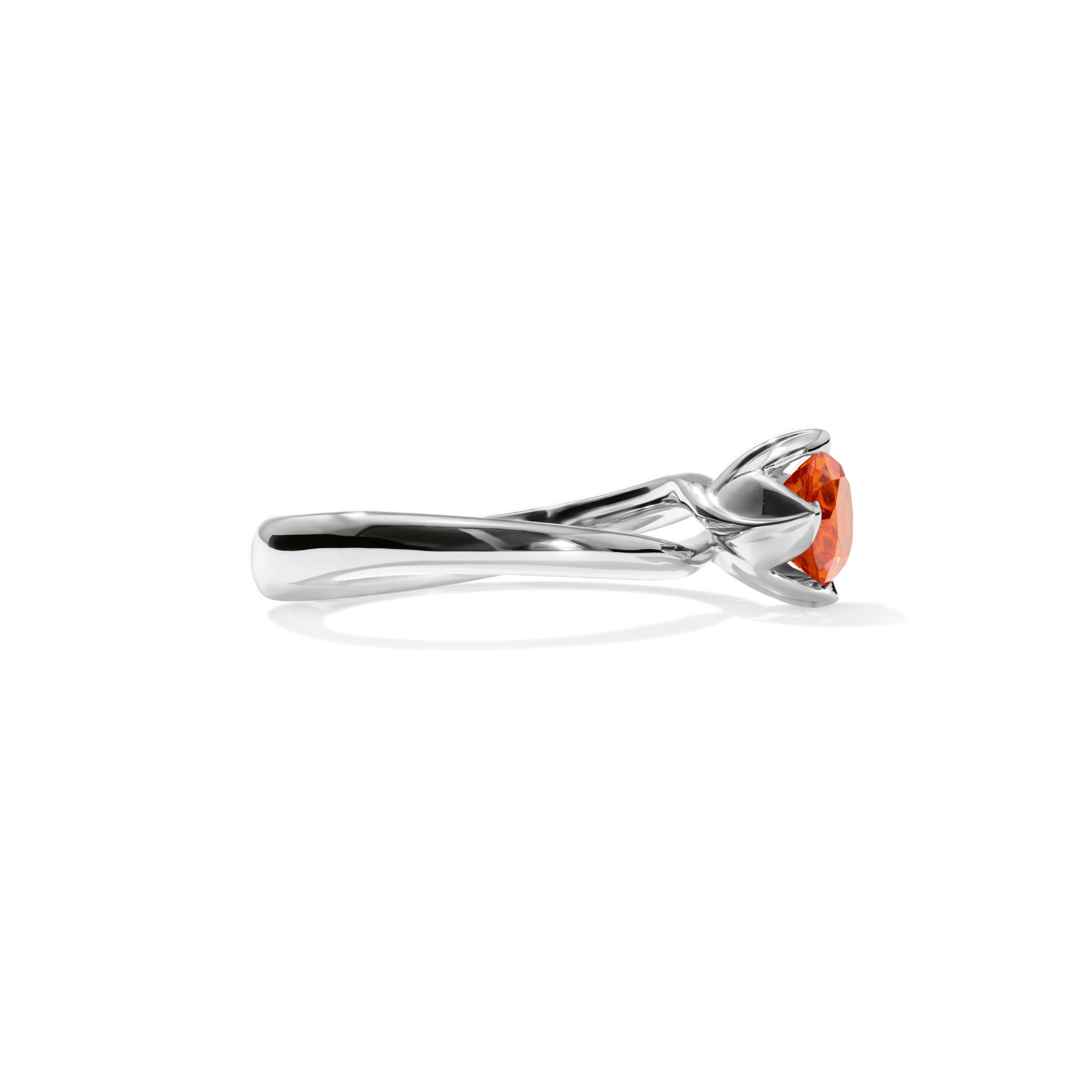 Tamara Comolli TULIP Ring XS mit Mandarin Granat (R-TUL-xs-Man-wg) aus Weißgold mit Granat