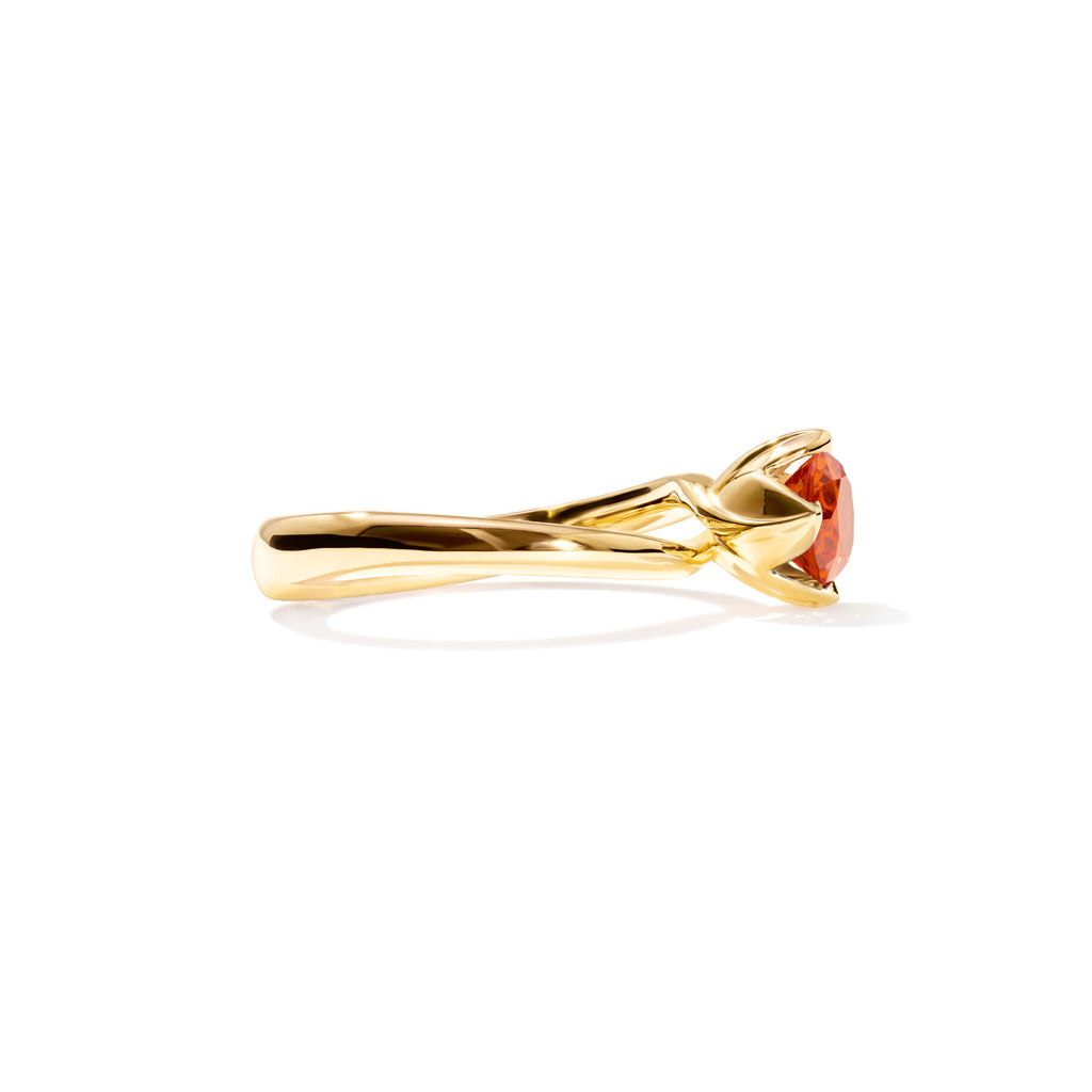Tamara Comolli TULIP Ring XS mit Mandarin Granat (R-TUL-xs-Man-yg) aus Gelbgold mit Granat