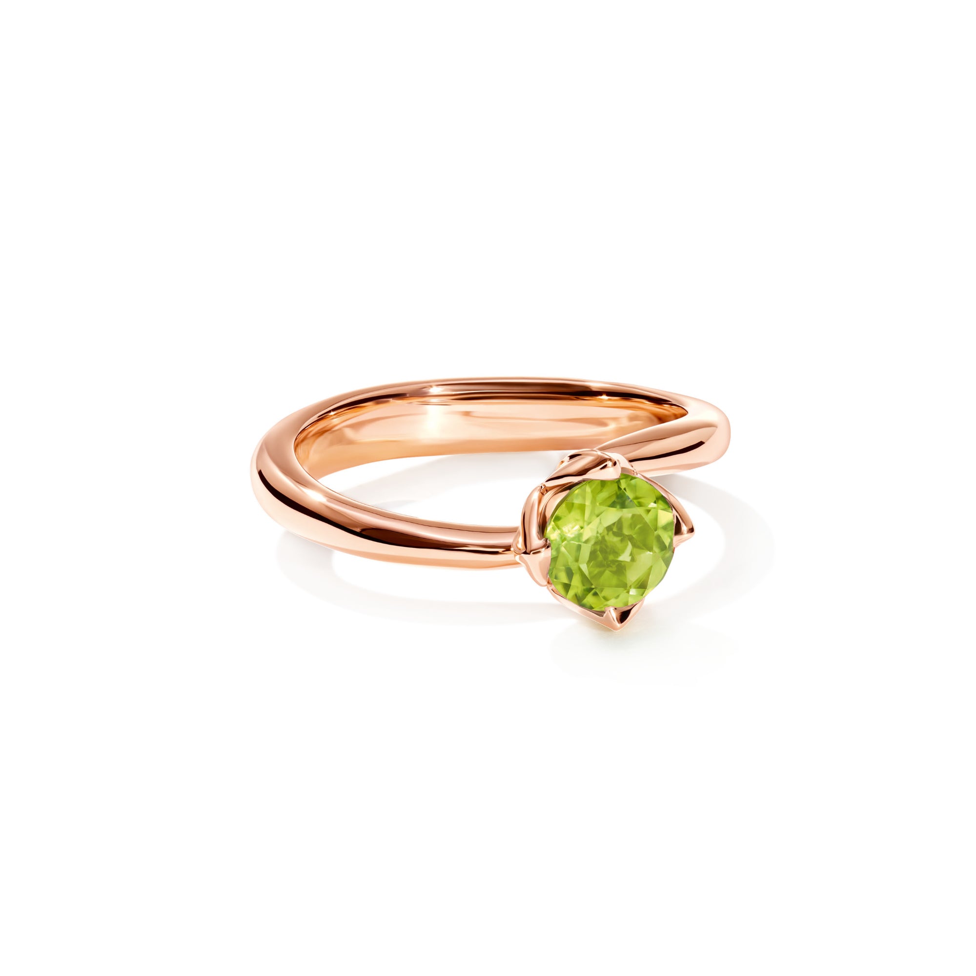 Tamara Comolli TULIP Ring XS mit Peridot (R-TUL-xs-Per-rg) aus Roségold mit Peridot