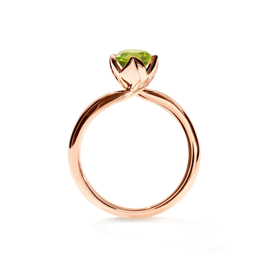 Tamara Comolli TULIP Ring XS mit Peridot (R-TUL-xs-Per-rg) aus Roségold mit Peridot