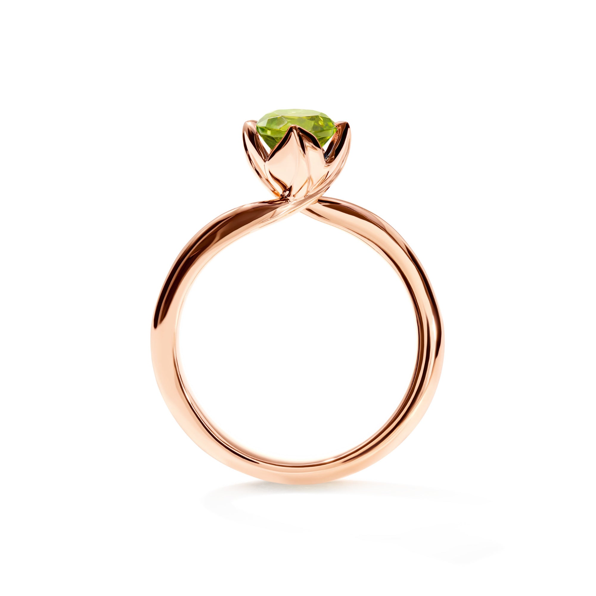 Tamara Comolli TULIP Ring XS mit Peridot (R-TUL-xs-Per-rg) aus Roségold mit Peridot