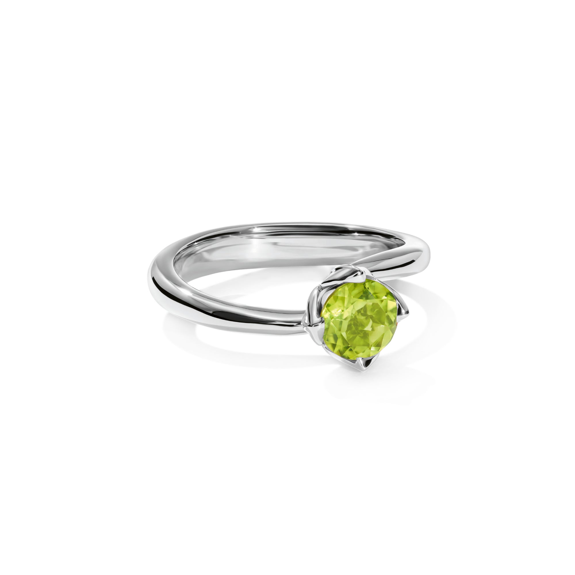 Tamara Comolli TULIP Ring XS mit Peridot (R-TUL-xs-Per-wg) aus Weißgold mit Peridot