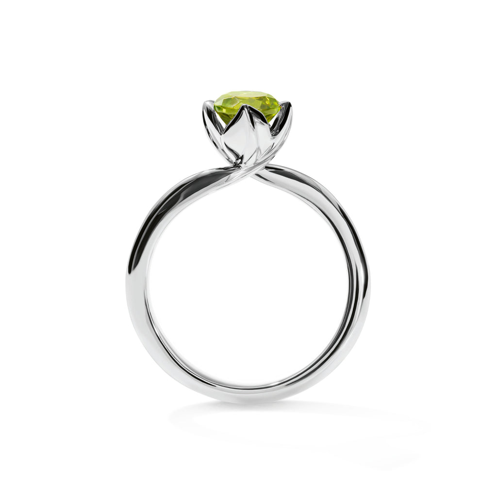 Tamara Comolli TULIP Ring XS mit Peridot (R-TUL-xs-Per-wg) aus Weißgold mit Peridot
