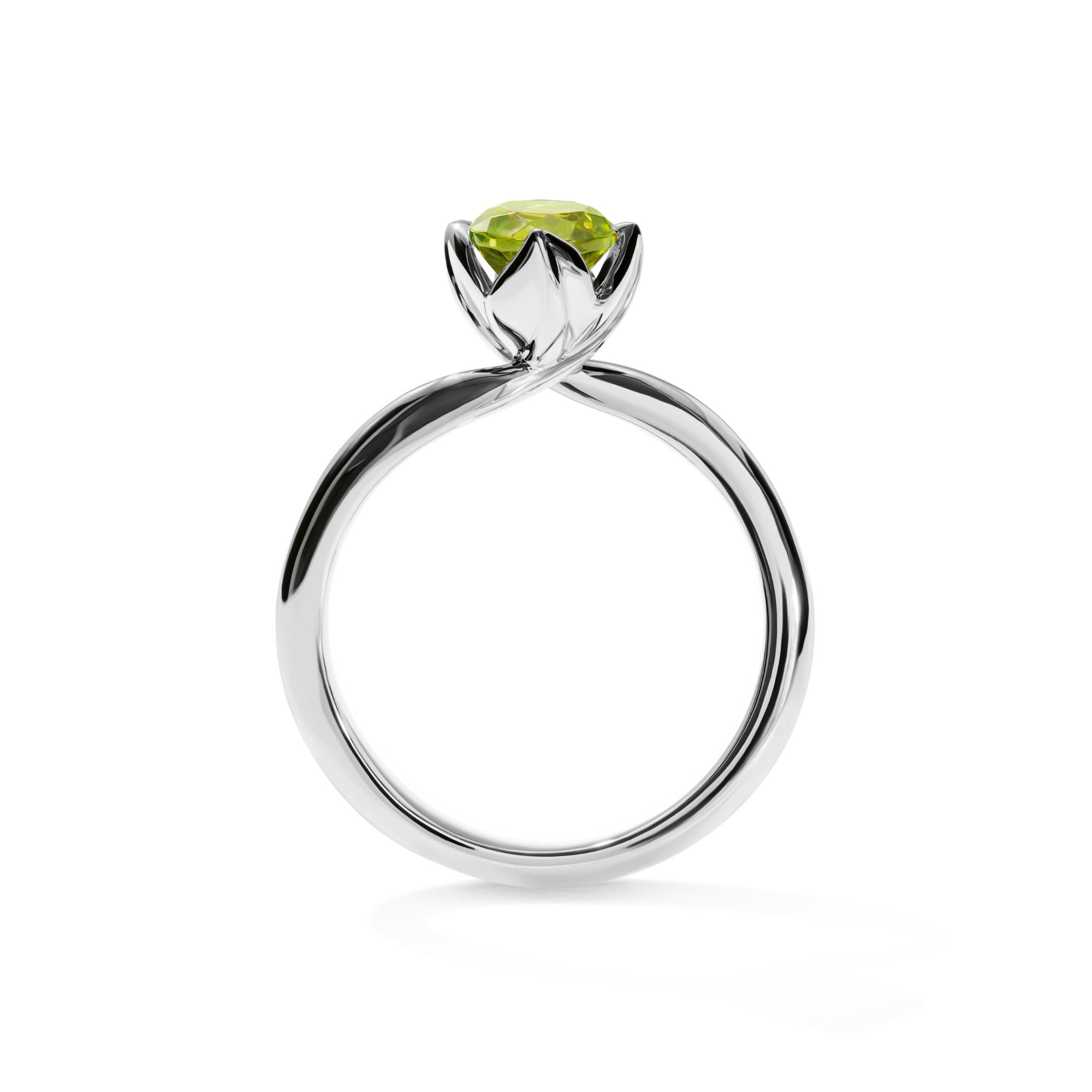 Tamara Comolli TULIP Ring XS mit Peridot (R-TUL-xs-Per-wg) aus Weißgold mit Peridot