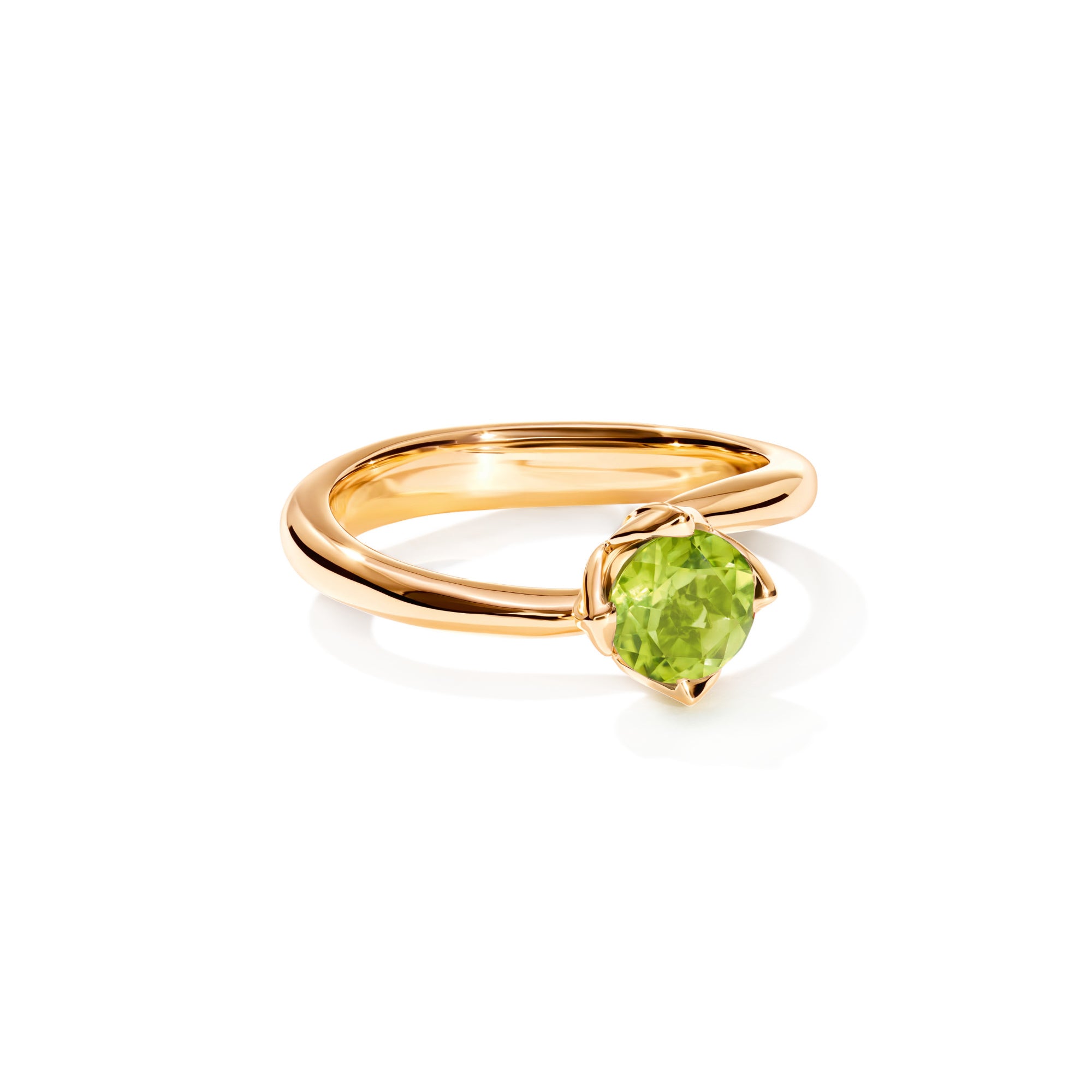 Tamara Comolli TULIP Ring XS mit Peridot (R-TUL-xs-Per-yg) aus Gelbgold mit Peridot