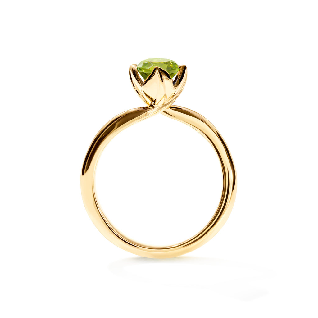 Tamara Comolli TULIP Ring XS mit Peridot (R-TUL-xs-Per-yg) aus Gelbgold mit Peridot