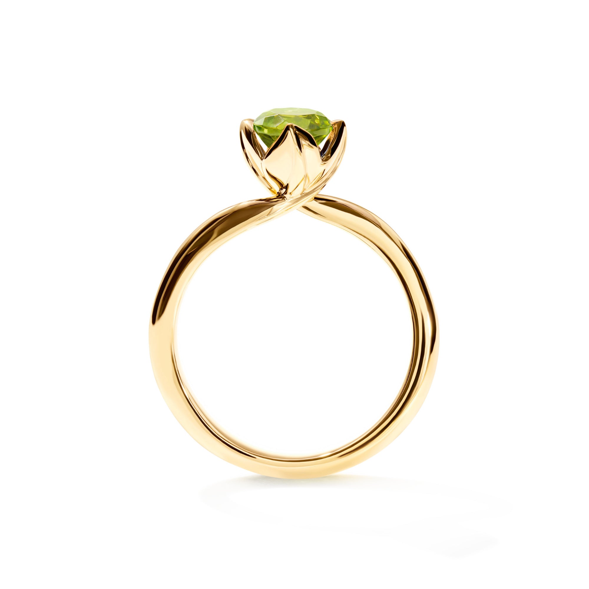 Tamara Comolli TULIP Ring XS mit Peridot (R-TUL-xs-Per-yg) aus Gelbgold mit Peridot