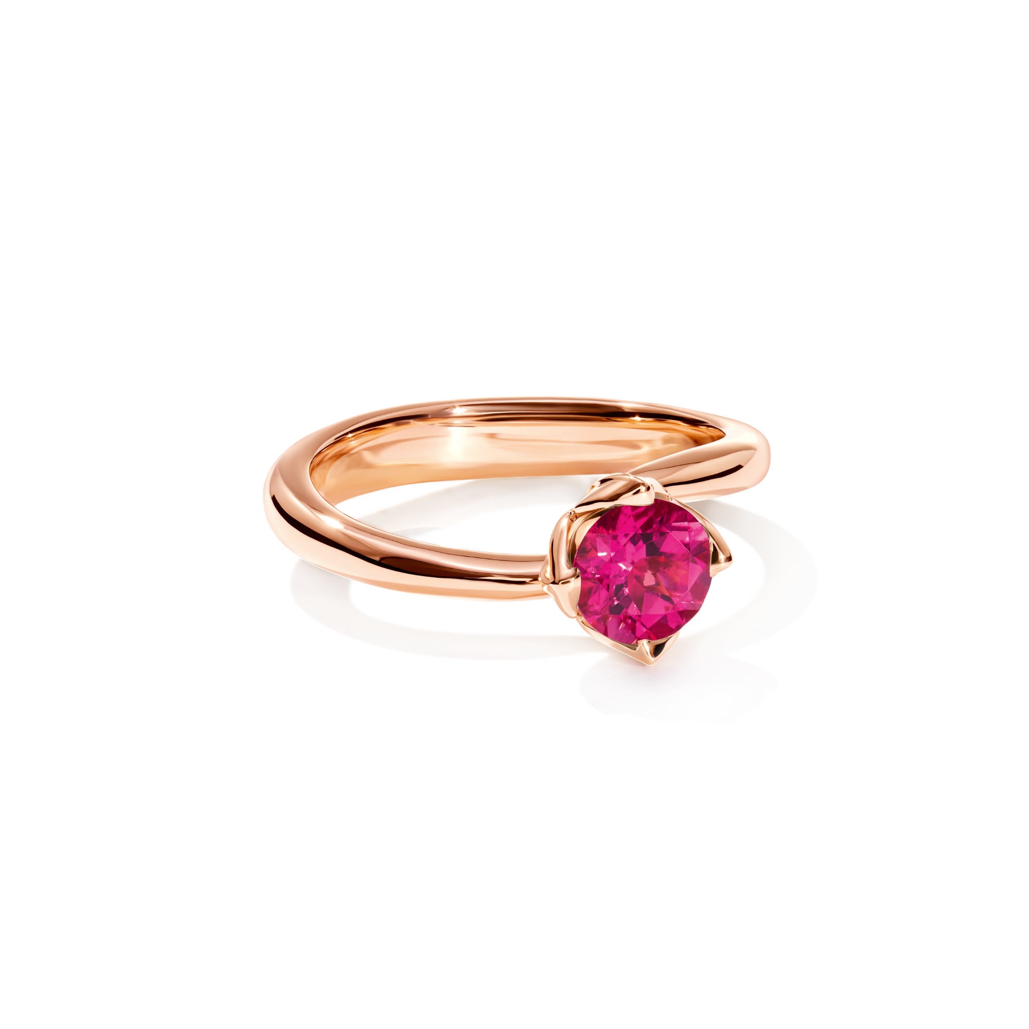 Tamara Comolli TULIP Ring XS mit rosa Turmalin (R-TUL-xs-TuRo-rg) aus Roségold mit Turmalin