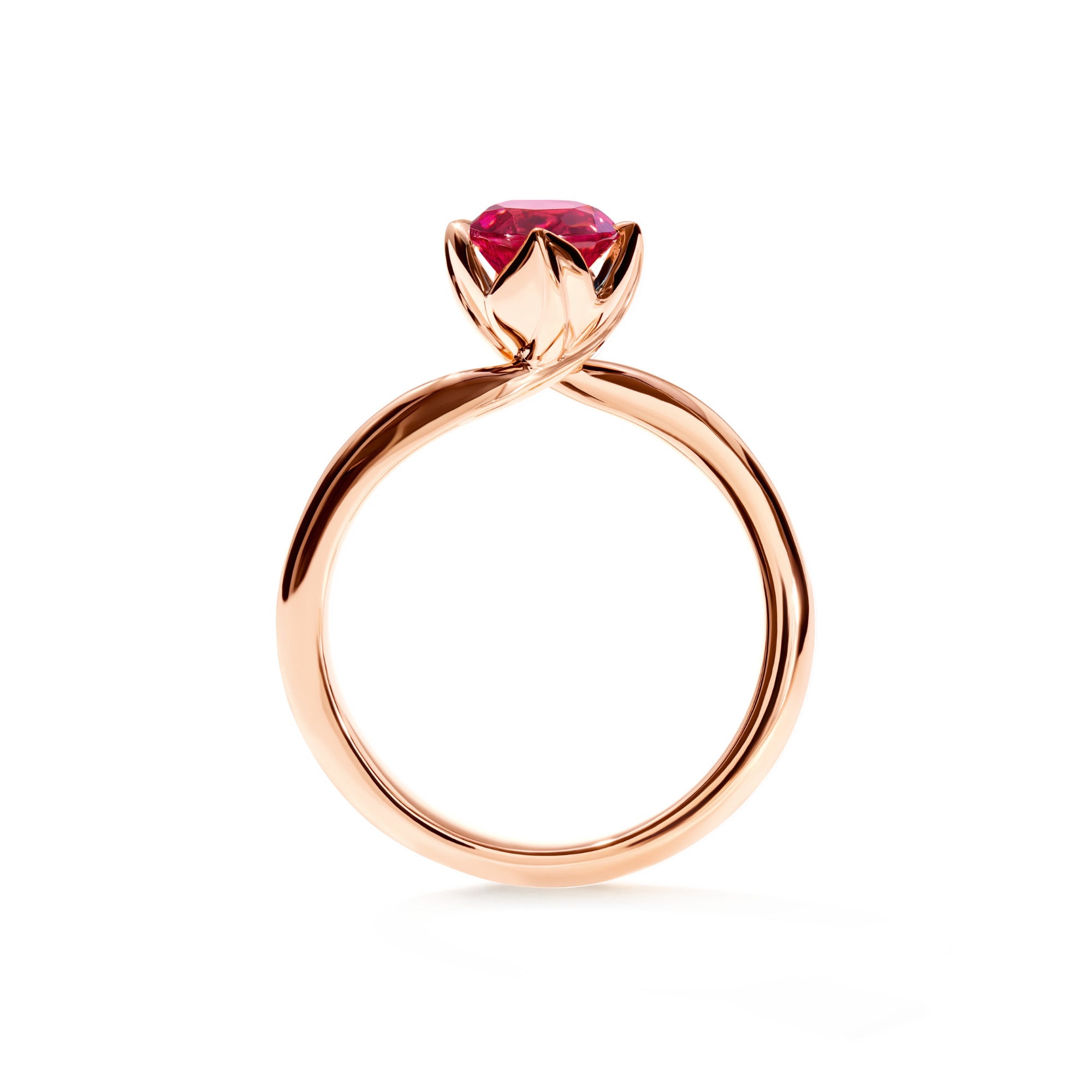 Tamara Comolli TULIP Ring XS mit rosa Turmalin (R-TUL-xs-TuRo-rg) aus Roségold mit Turmalin