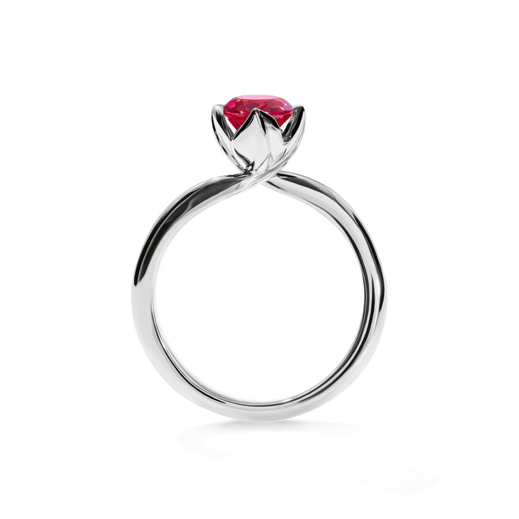 Tamara Comolli TULIP Ring XS mit rosa Turmalin (R-TUL-xs-TuRo-wg) aus Weißgold mit Turmalin