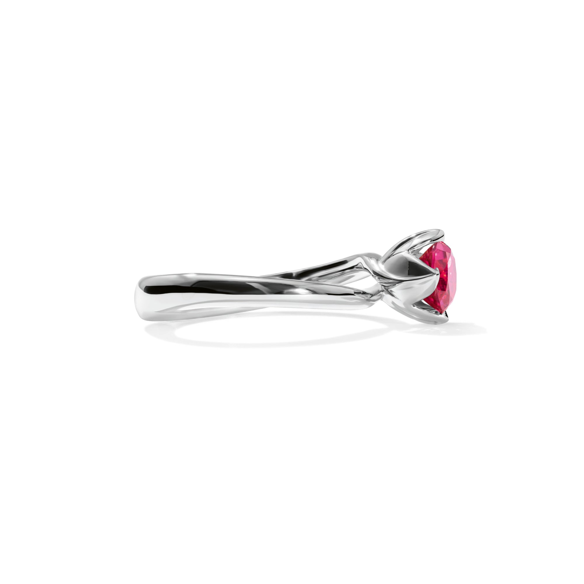 Tamara Comolli TULIP Ring XS mit rosa Turmalin (R-TUL-xs-TuRo-wg) aus Weißgold mit Turmalin