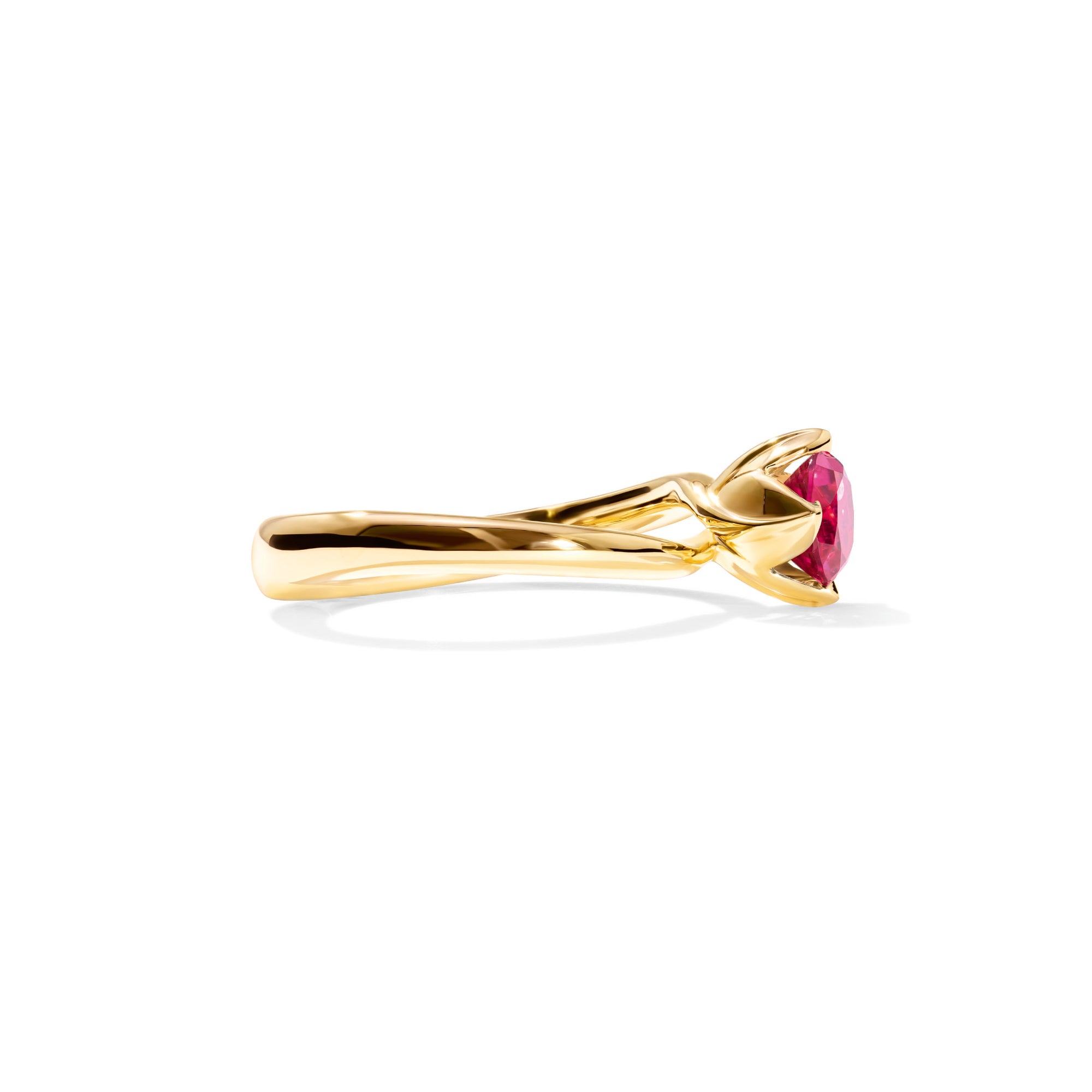 Tamara Comolli TULIP Ring XS mit rosa Turmalin (R-TUL-xs-TuRo-yg) aus Gelbgold mit Turmalin