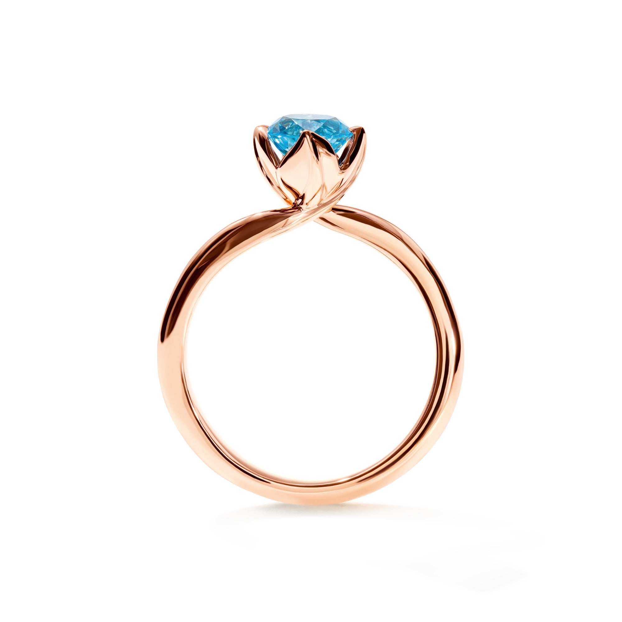 Tamara Comolli TULIP Ring XS mit Swiss Topas (R-TUL-xs-ToSw-rg) aus Roségold mit Topas