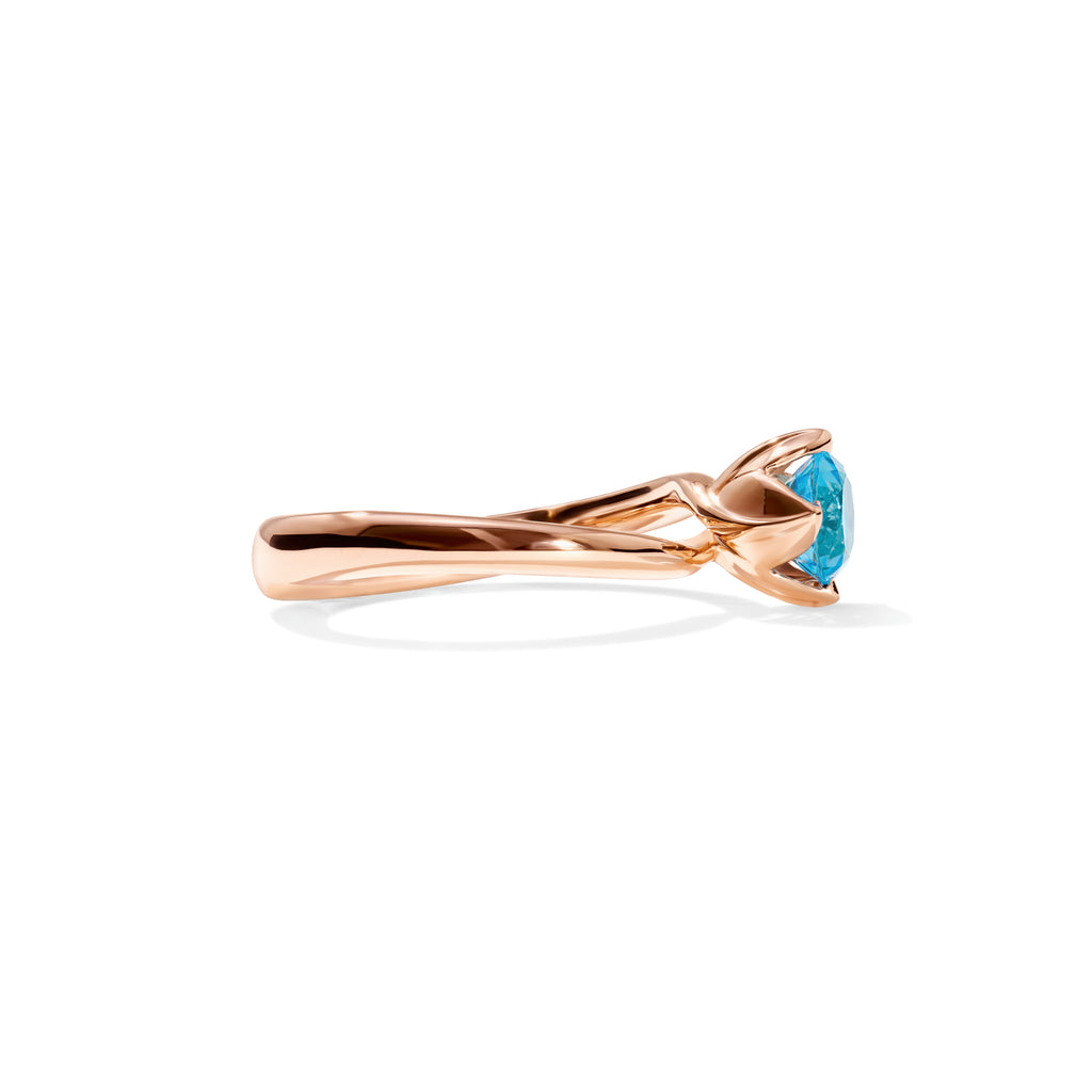 Tamara Comolli TULIP Ring XS mit Swiss Topas (R-TUL-xs-ToSw-rg) aus Roségold mit Topas