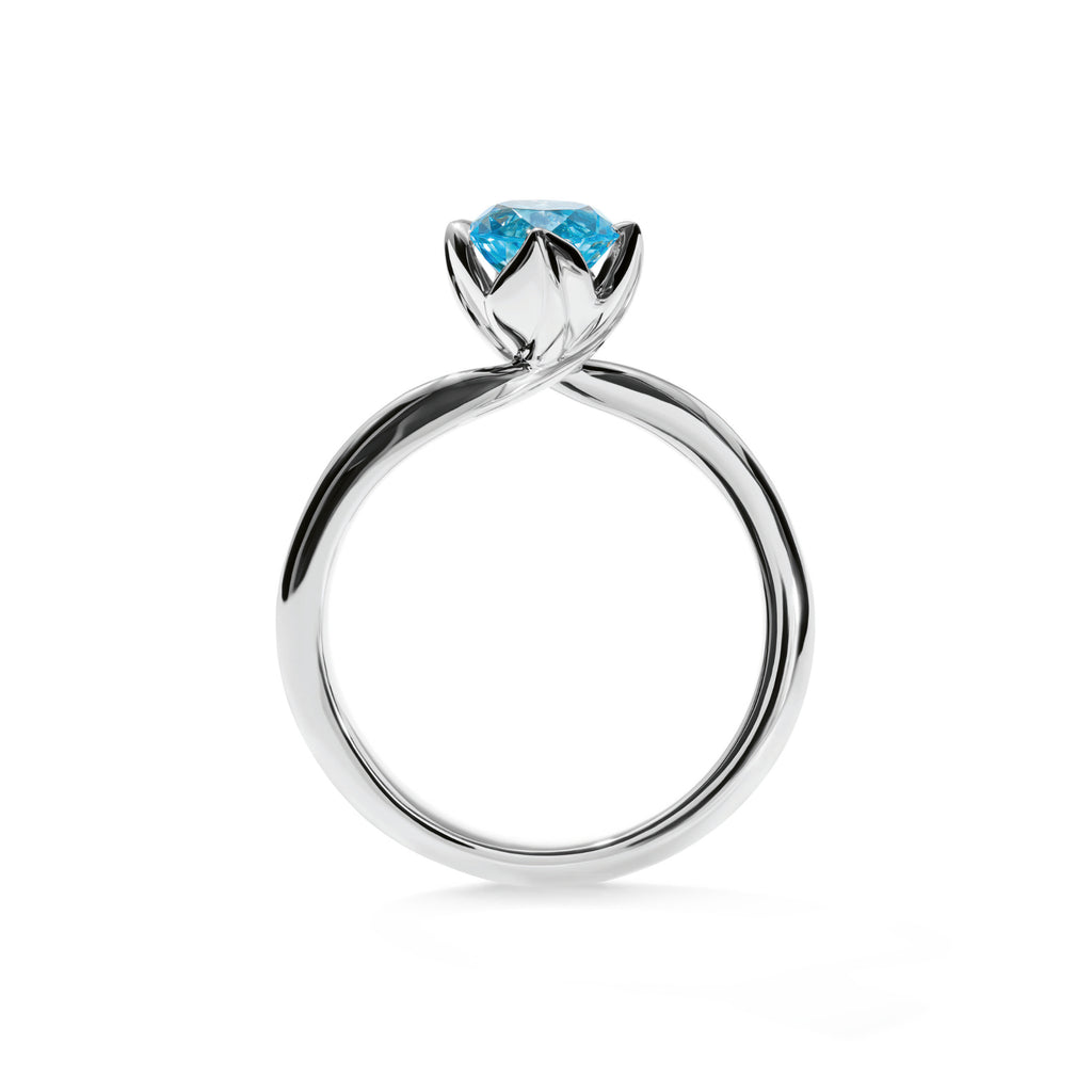 Tamara Comolli TULIP Ring XS mit Swiss Topas (R-TUL-xs-ToSw-wg) aus Weißgold mit Topas