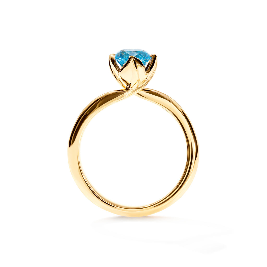 Tamara Comolli TULIP Ring XS mit Swiss Topas (R-TUL-xs-ToSw-yg) aus Gelbgold mit Topas