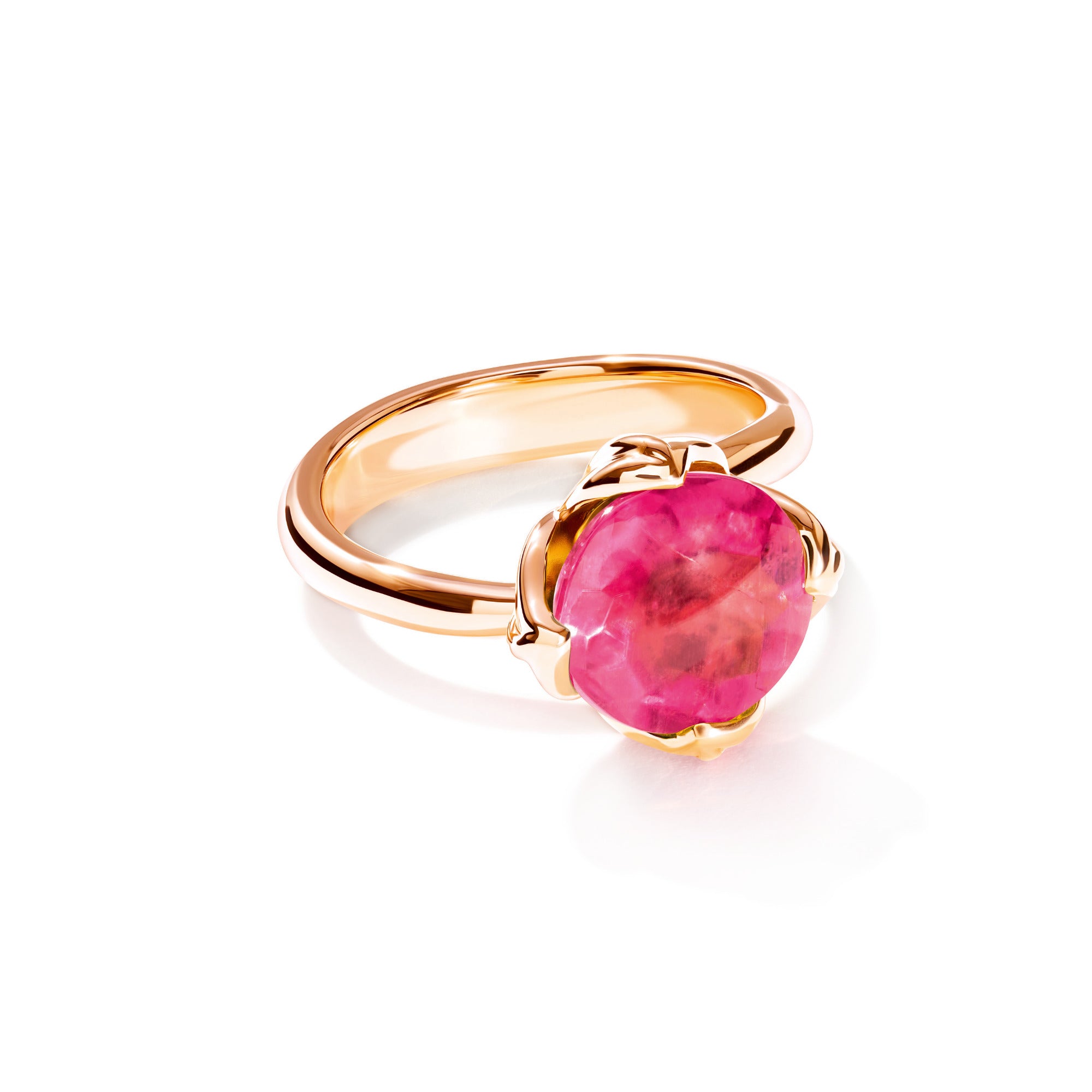 Tamara Comolli TULIP Small Ring mit rosa Turmalin (R-TUL-s-TuRo-rg) aus Roségold mit Turmalin