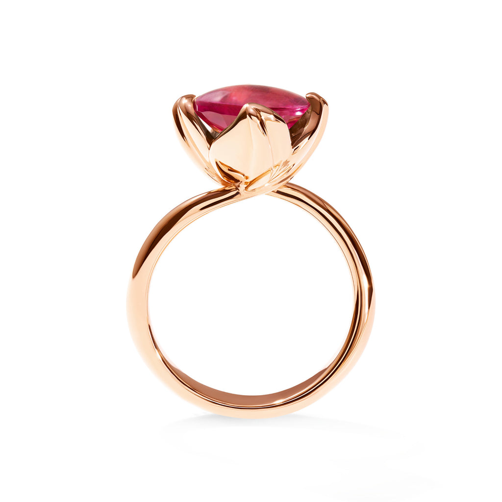 Tamara Comolli TULIP Small Ring mit rosa Turmalin (R-TUL-s-TuRo-rg) aus Roségold mit Turmalin