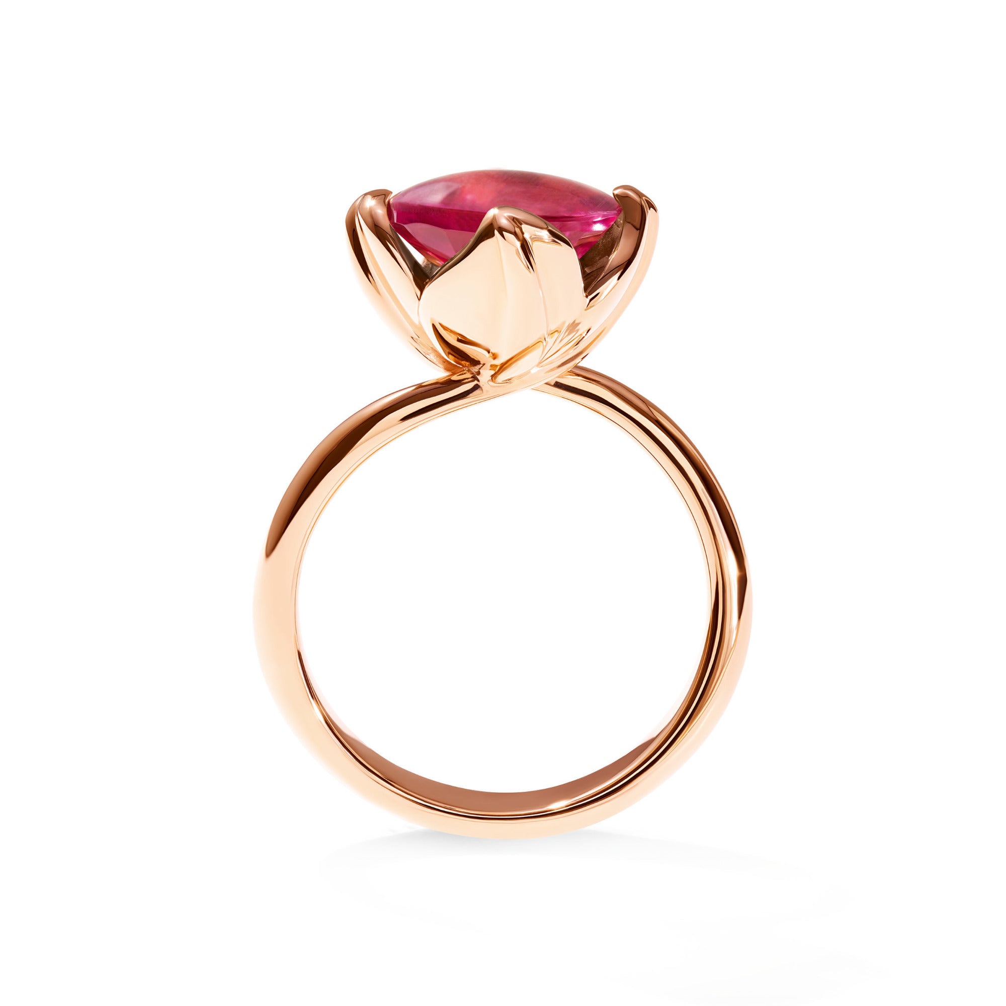 Tamara Comolli TULIP Small Ring mit rosa Turmalin (R-TUL-s-TuRo-rg) aus Roségold mit Turmalin