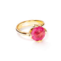 Tamara Comolli TULIP Small Ring mit rosa Turmalin (R-TUL-s-TuRo-yg) aus Gelbgold mit Turmalin