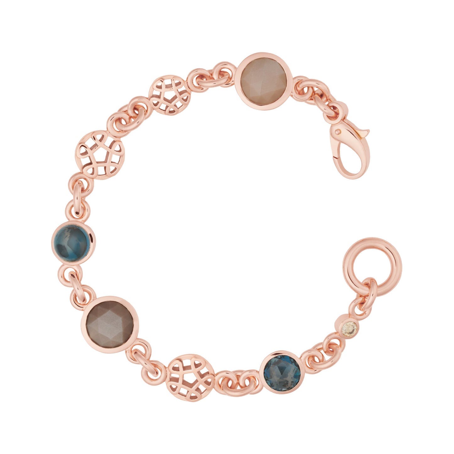 Toujours Ajour Armband, Roségold • Diamant • Mondstein • Topas von Bron (8AR4034MIX2)