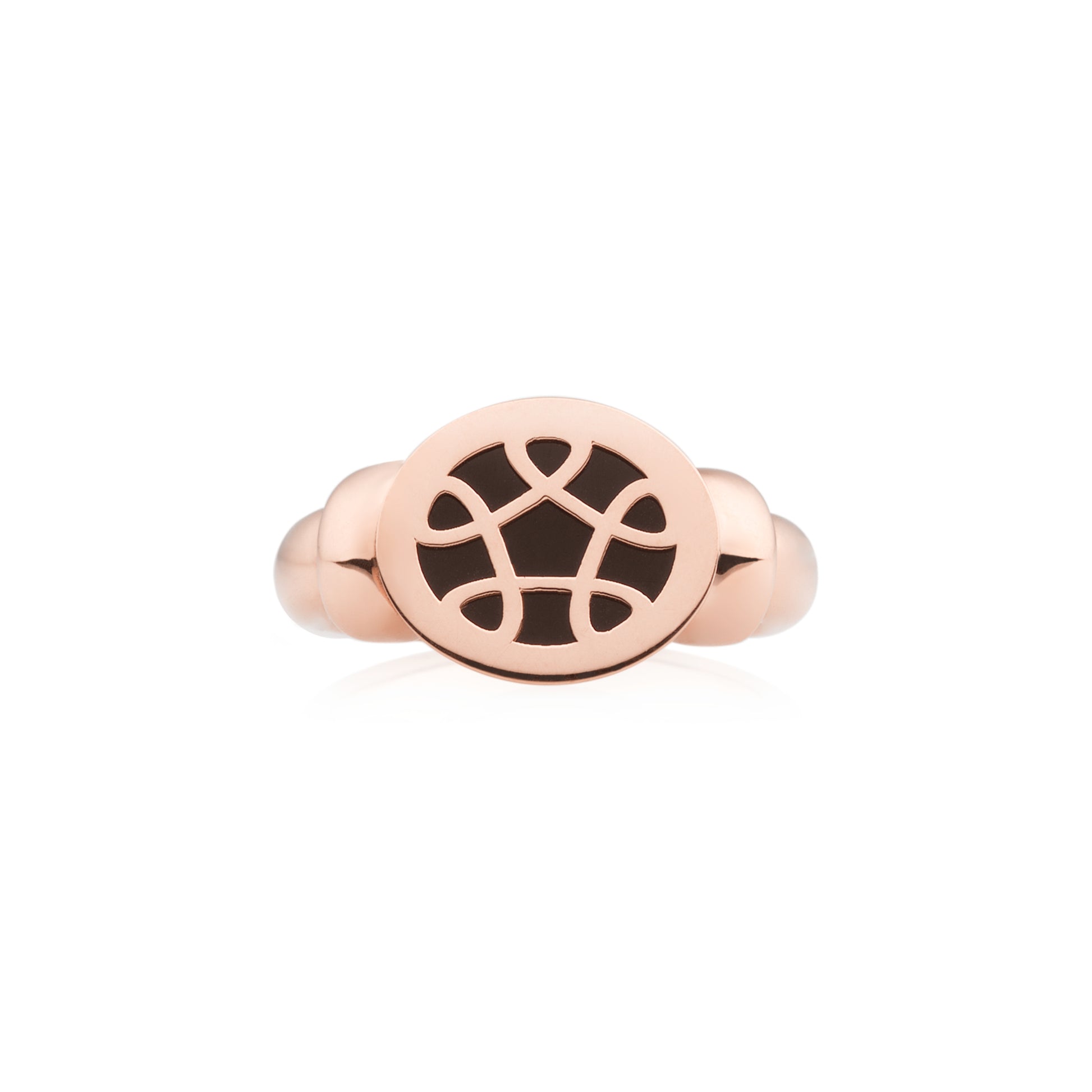 Toujours Ajour Ring, Roségold • Onyx von Bron (8RR4843ON)