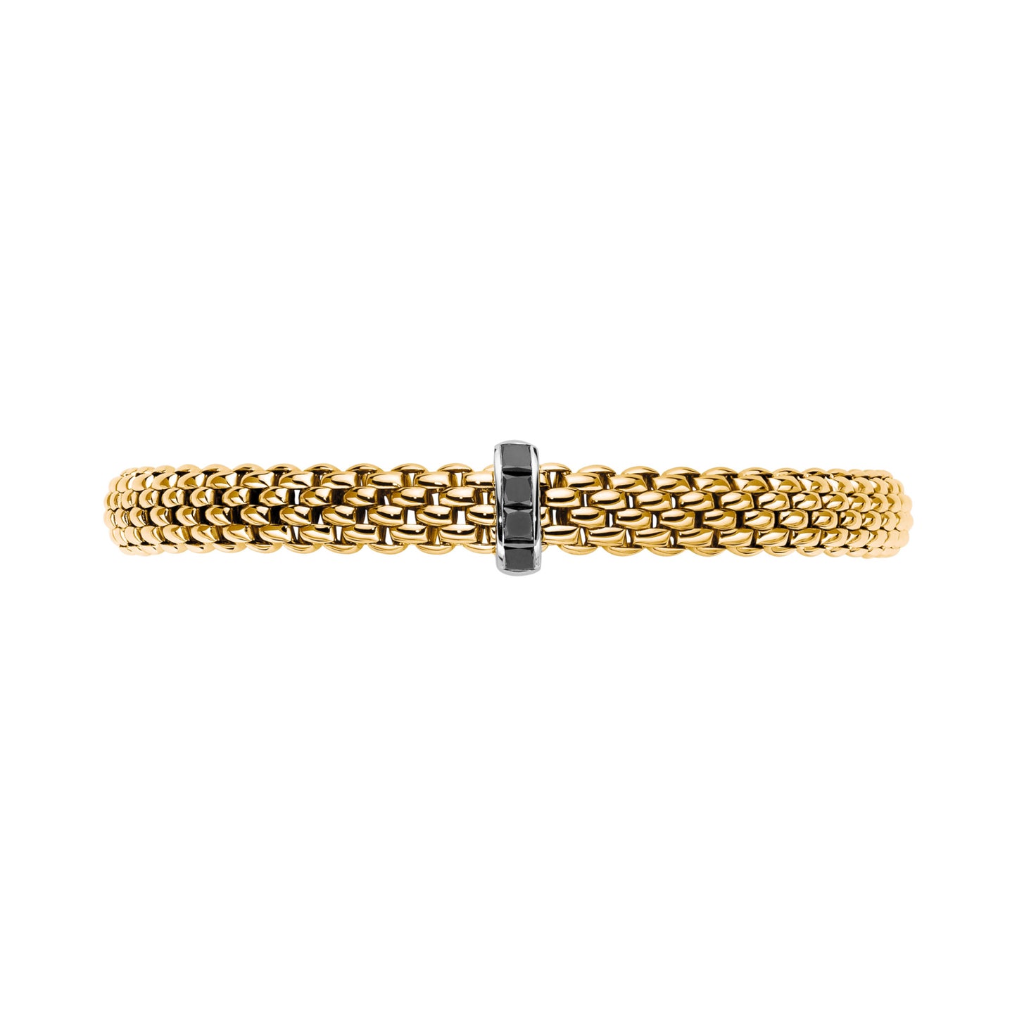 Vendôme Flex'it Armband mit schwarzen Diamanten, Bicolor-Gold • Diamant von FOPE (58402BX_BN_G_XBX_0XS)