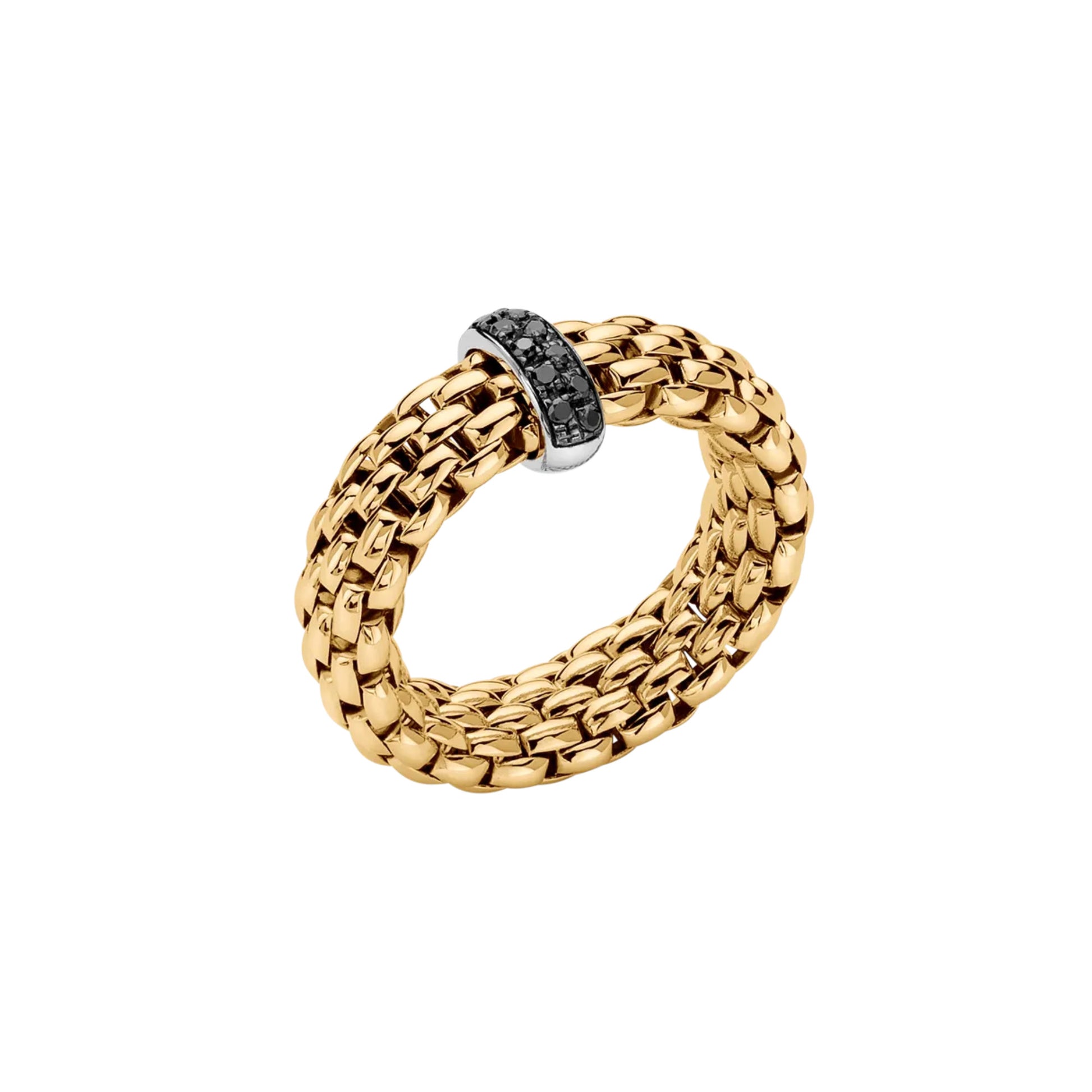 Vendôme Flex'it Ring mit schwarzen Diamanten, Bicolor-Gold • Diamant von FOPE (55902AX_BN_G_X1X_00S)