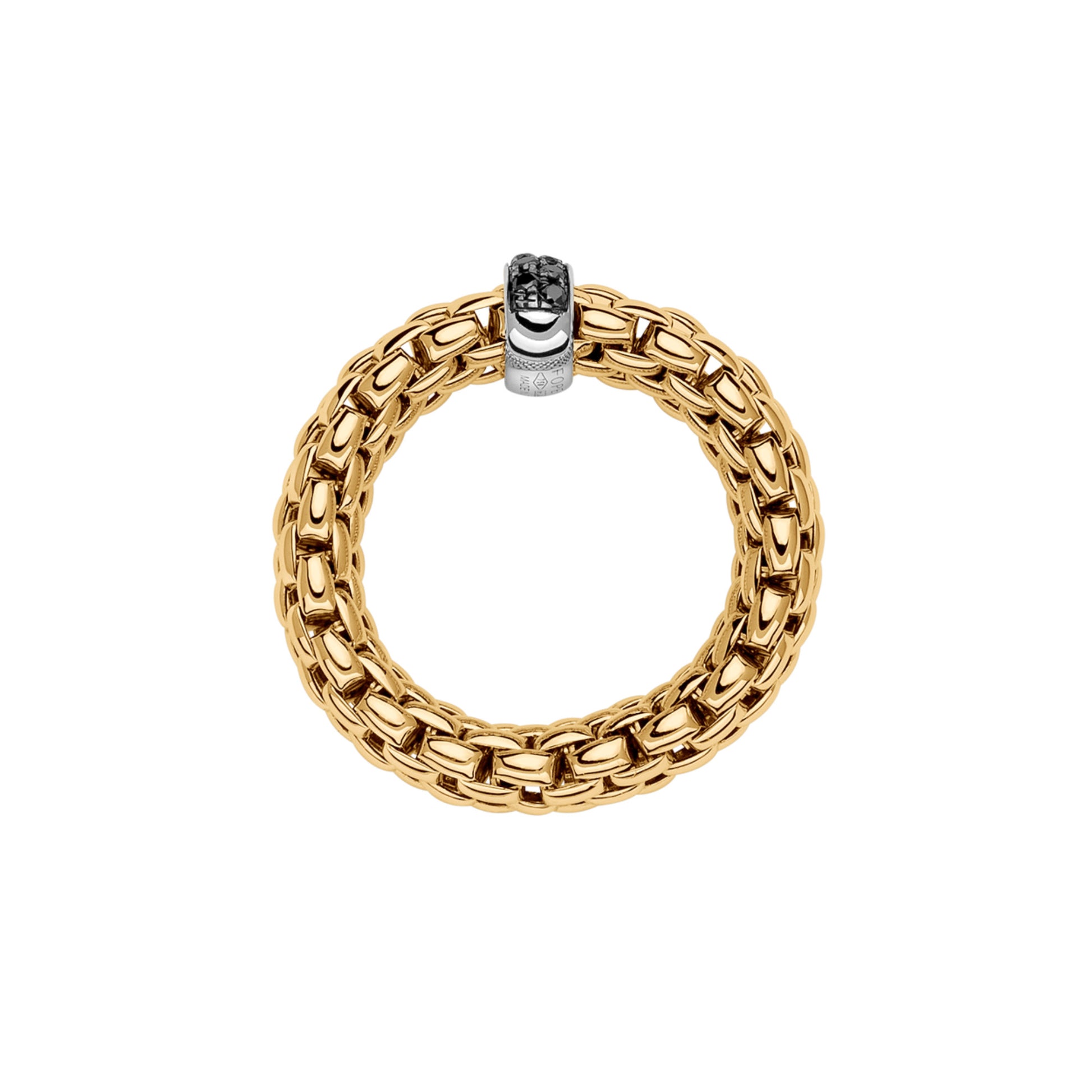 Vendôme Flex'it Ring mit schwarzen Diamanten, Bicolor-Gold • Diamant von FOPE (55902AX_BN_G_X1X_00S)