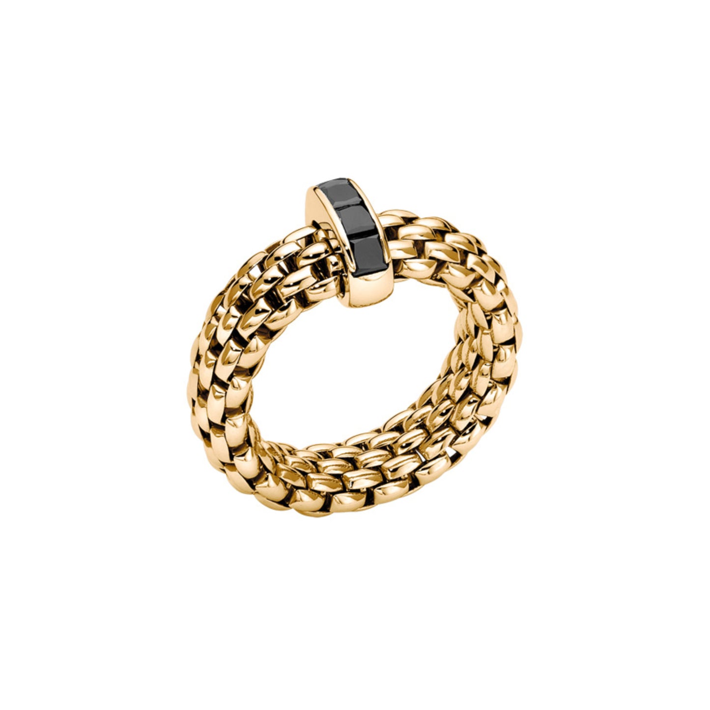 Vendôme Flex'it Ring mit schwarzen Diamanten, Gelbgold • Diamant von FOPE (58402AX_BN_G_XGX_00S)