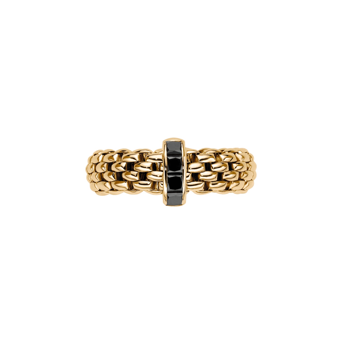 Vendôme Flex'it Ring mit schwarzen Diamanten, Gelbgold • Diamant von FOPE (58402AX_BN_G_XGX_00S)