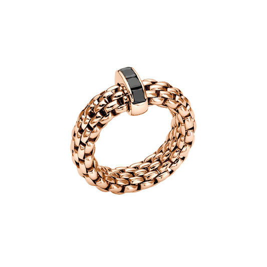 Vendôme Flex'it Ring mit schwarzen Diamanten, Roségold • Diamant von FOPE (58402AX_BN_R_XRX_00S)