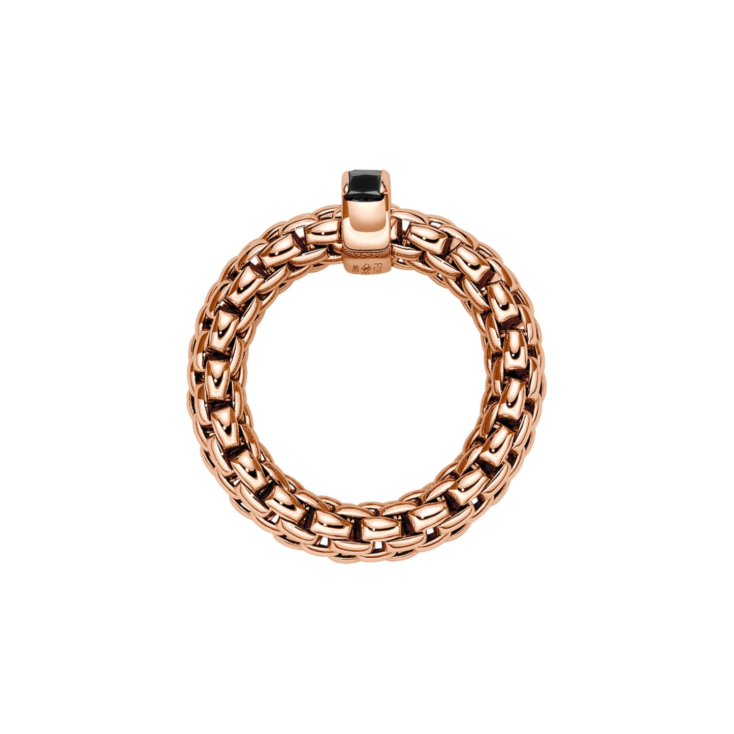 Vendôme Flex'it Ring mit schwarzen Diamanten, Roségold • Diamant von FOPE (58402AX_BN_R_XRX_00S)