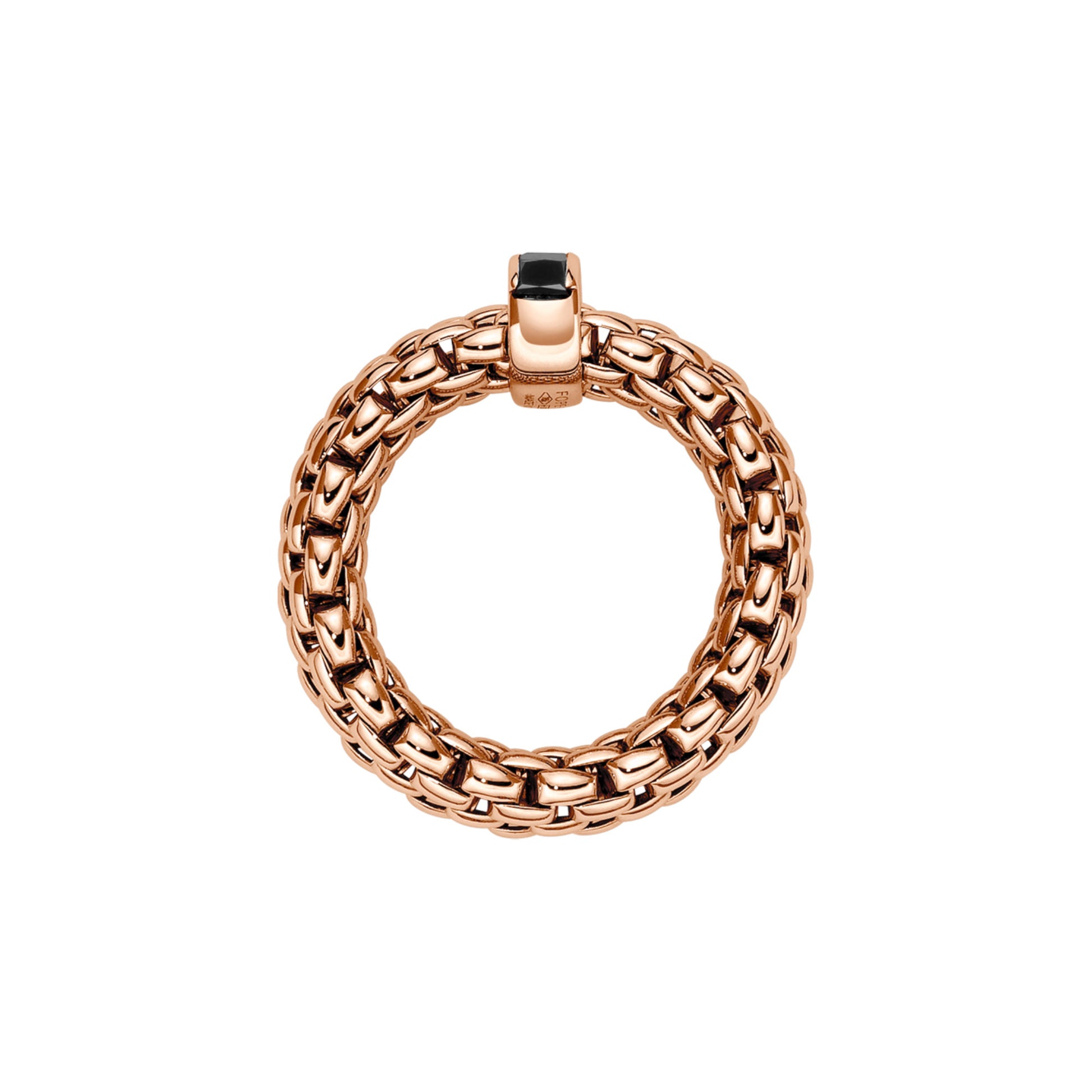 Vendôme Flex'it Ring mit schwarzen Diamanten, Roségold • Diamant von FOPE (58402AX_BN_R_XRX_00S)