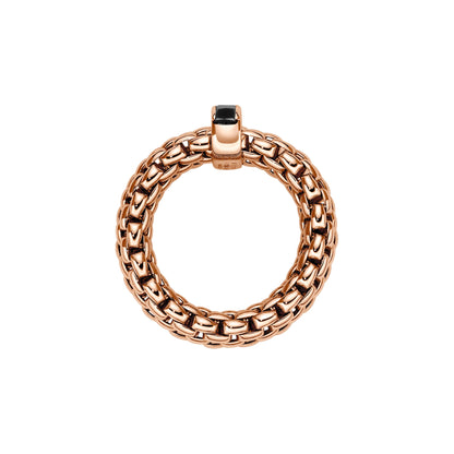 Vendôme Flex'it Ring mit schwarzen Diamanten, Roségold • Diamant von FOPE (58402AX_BN_R_XRX_00S)