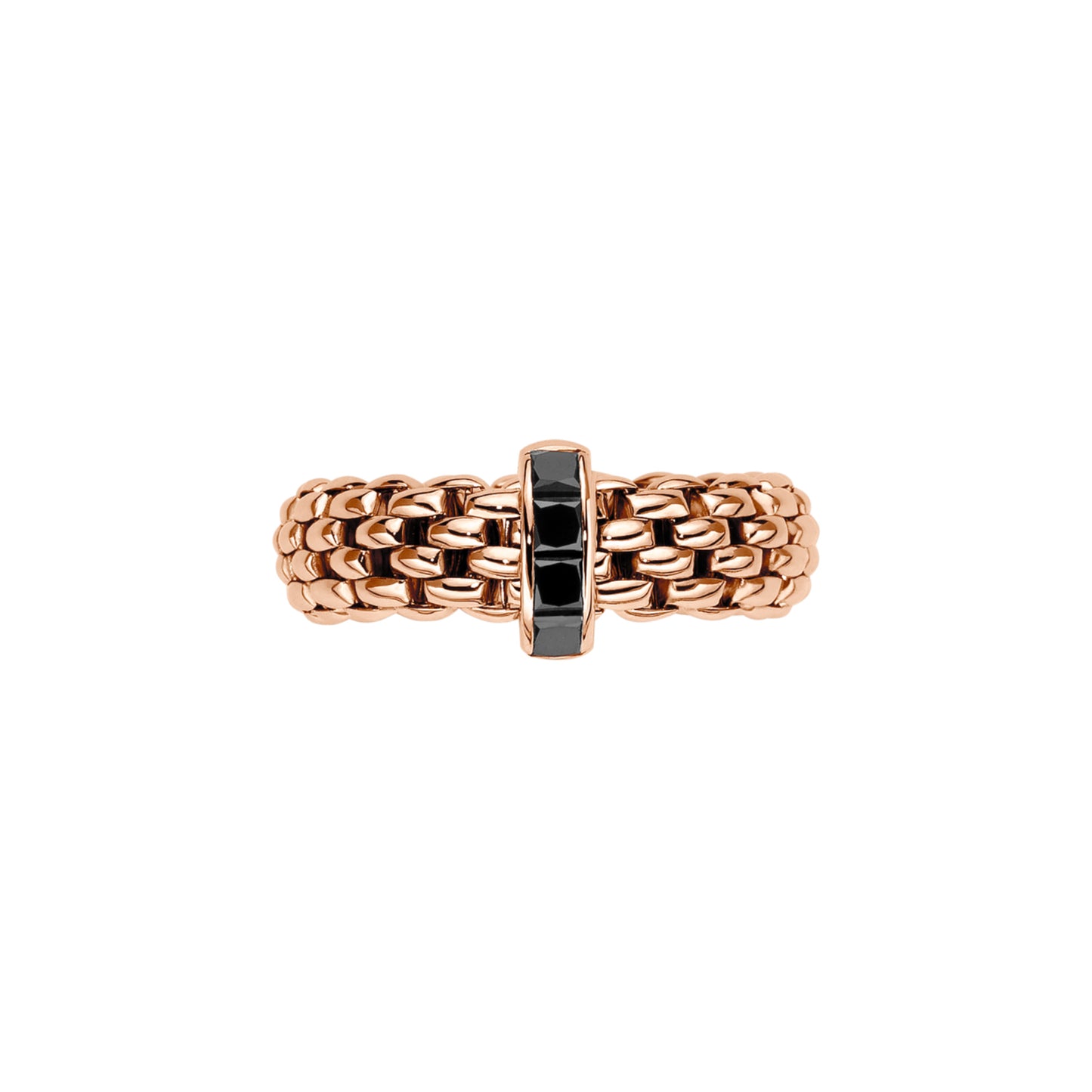 Vendôme Flex'it Ring mit schwarzen Diamanten, Roségold • Diamant von FOPE (58402AX_BN_R_XRX_00S)