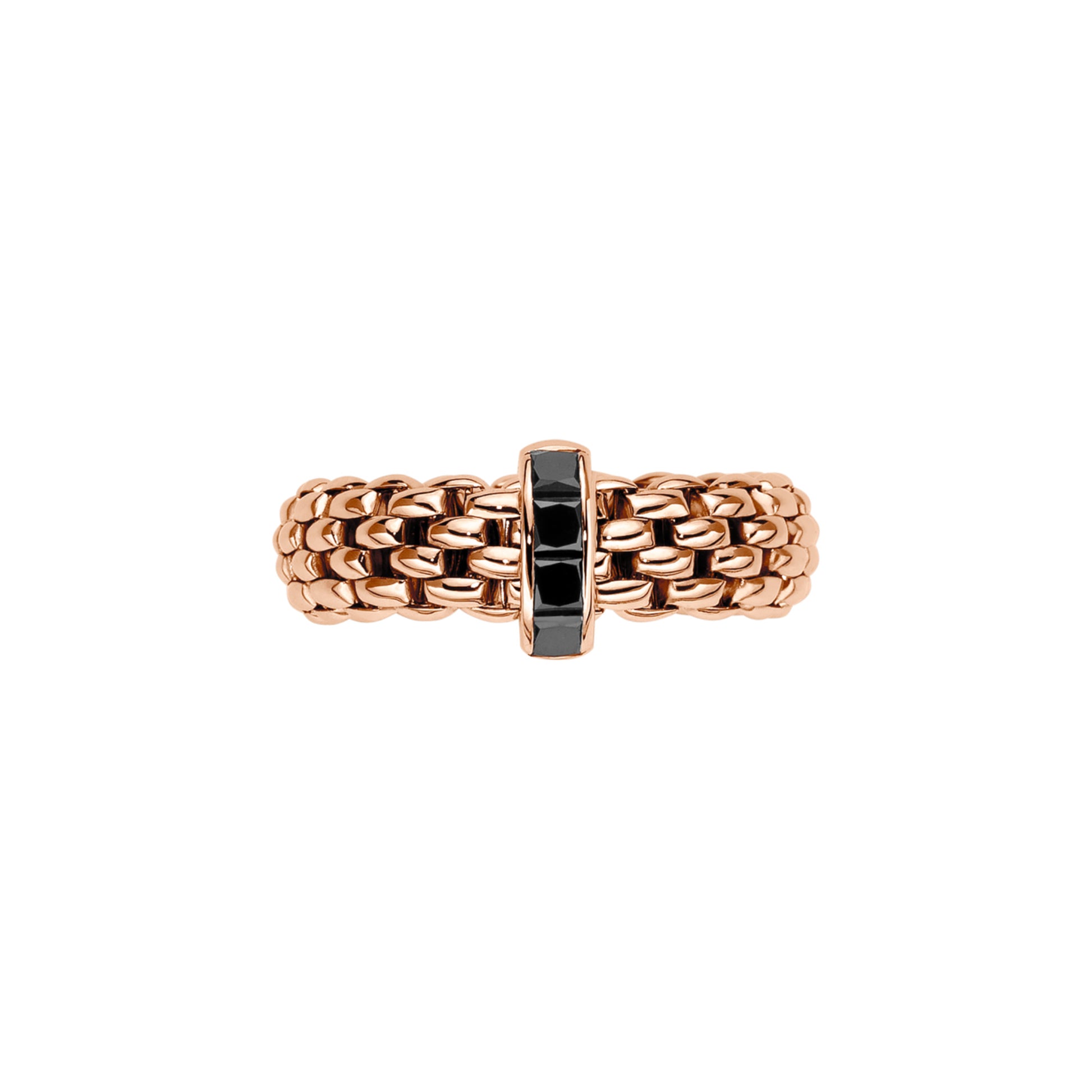 Vendôme Flex'it Ring mit schwarzen Diamanten, Roségold • Diamant von FOPE (58402AX_BN_R_XRX_00S)