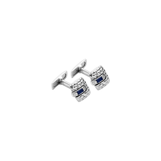 Vendôme Manschettenknöpfe mit Saphir, Weißgold • Diamant • Saphir von FOPE (00902GX_B2_B_XXX_000)