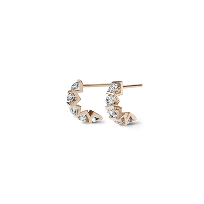 Vivida Creolen • Diamant von Niessing (N404975-3.5mm-5x-0.16ct-gloss-rw)