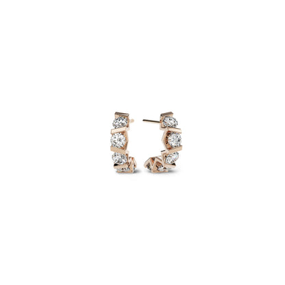 Vivida Creolen • Diamant von Niessing (N404975-3.5mm-5x-0.16ct-gloss-rw)