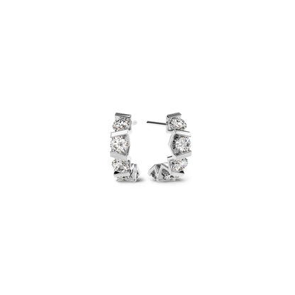 Vivida Creolen, Platin • Diamant von Niessing (N404975-4mm-5x-0.23ct-gloss-pt)