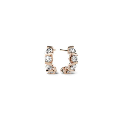 Vivida Creolen • Diamant von Niessing (N404975-4mm-5x-0.23ct-gloss-rw)