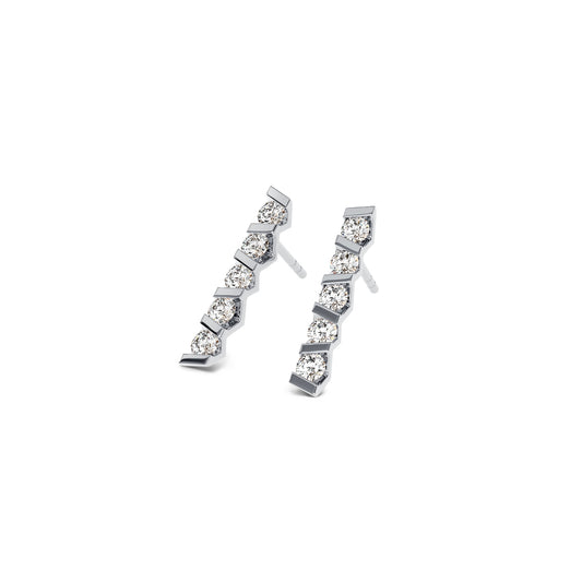 Vivida Ohrstecker von Niessing (N404945-4mm-0.23ct-pt)
