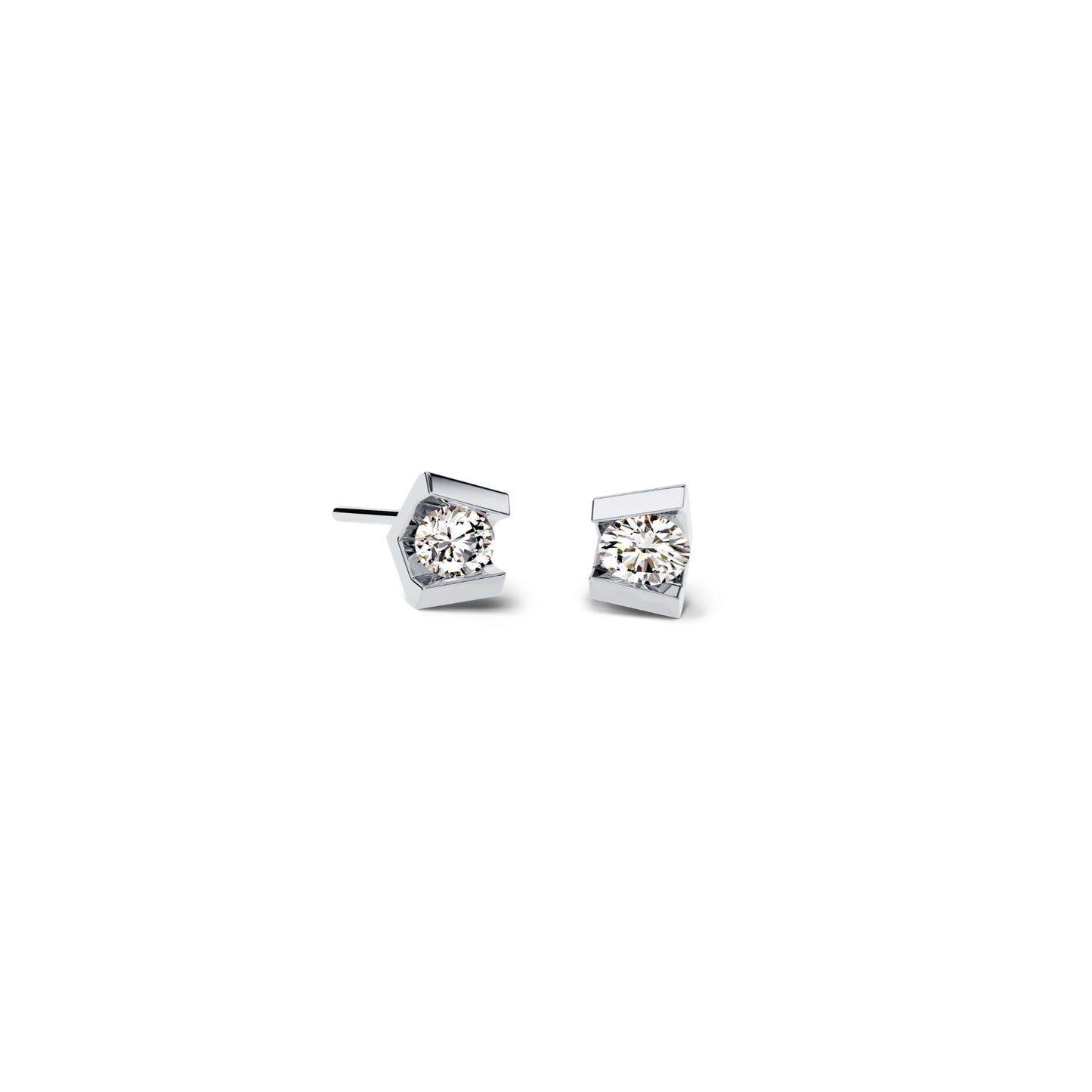 Vivida Ohrstecker, Platin • Diamant von Niessing (N404971-4mm-0.23ct-gloss-pt)