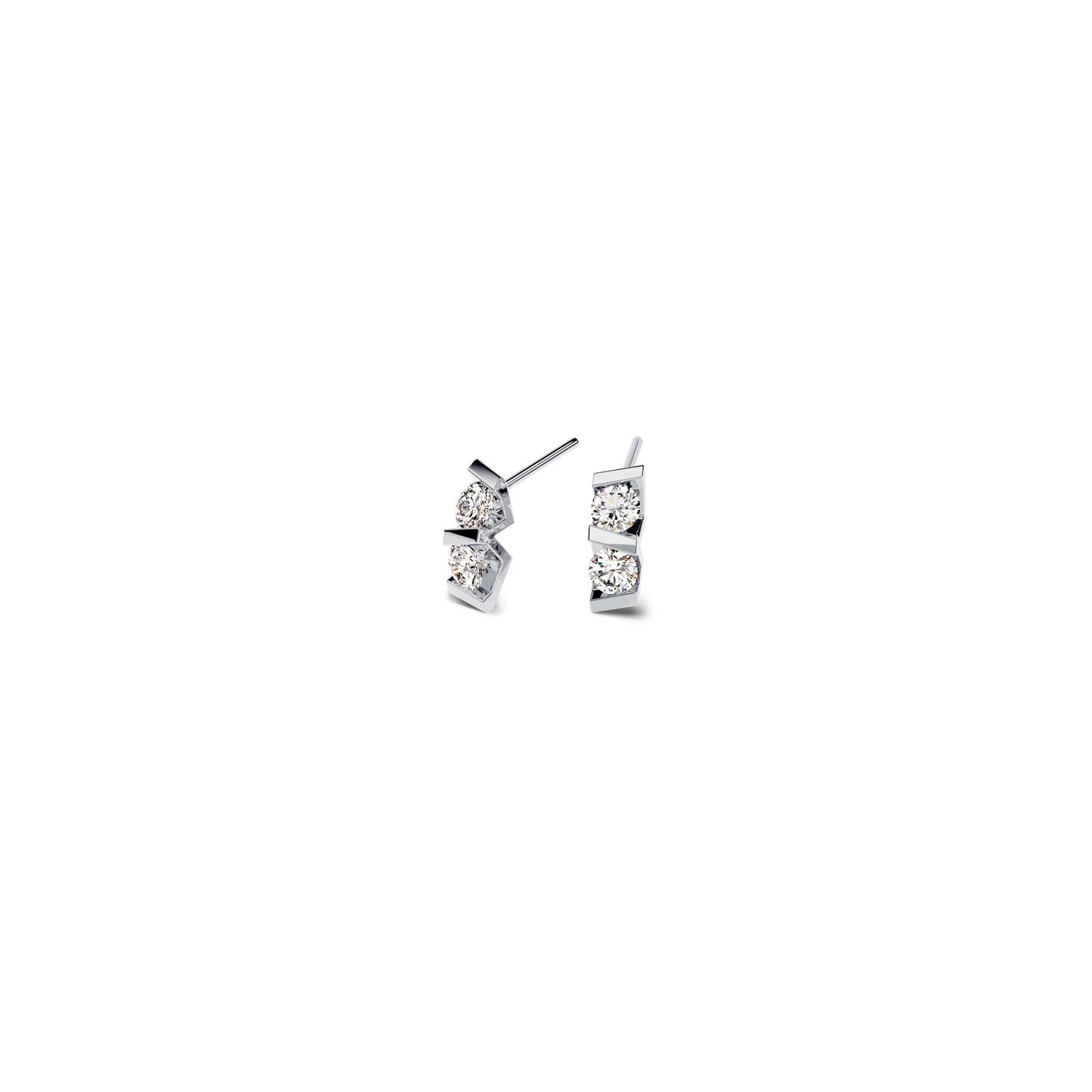 Vivida Ohrstecker, Platin • Diamant von Niessing (N404972-2.8mm-0.08ct-gloss-pt)