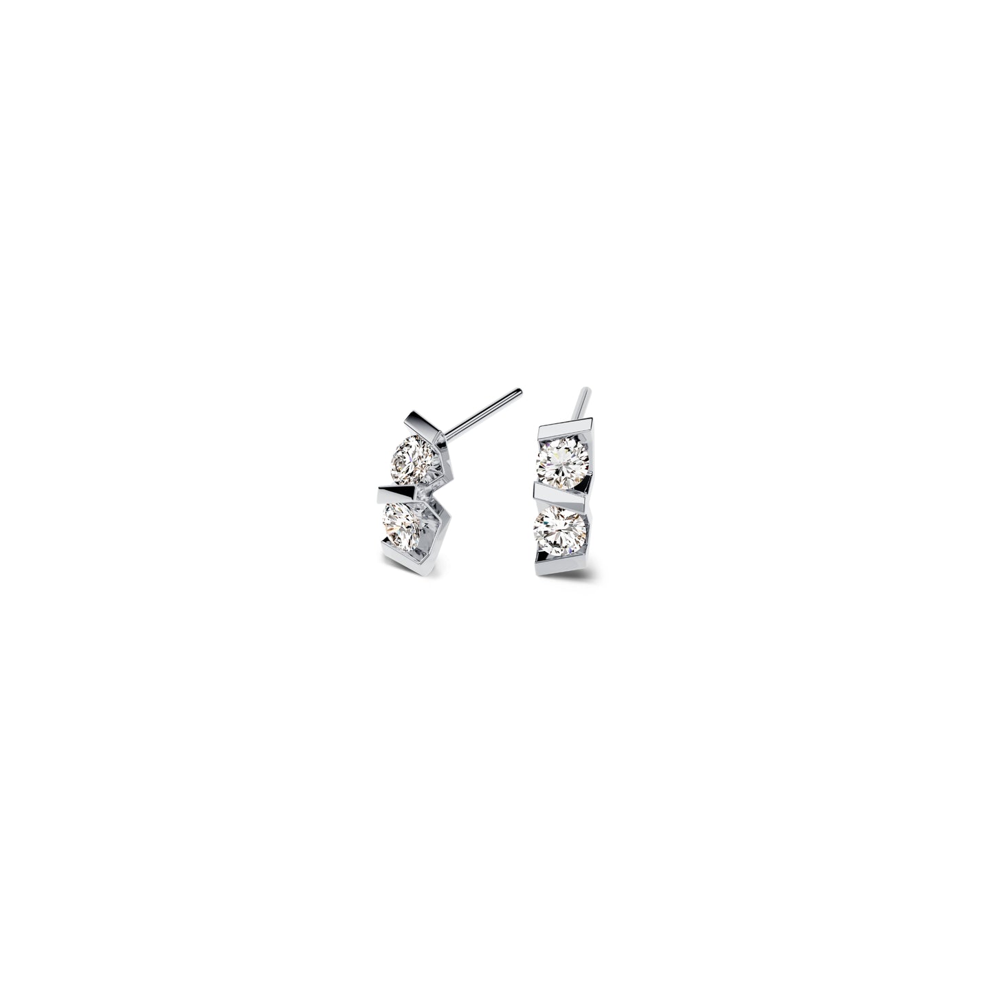 Vivida Ohrstecker von Niessing (N404972-4mm-0.23ct-pt)