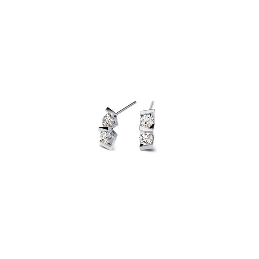 Vivida Ohrstecker von Niessing (N404972-4mm-0.23ct-pt)