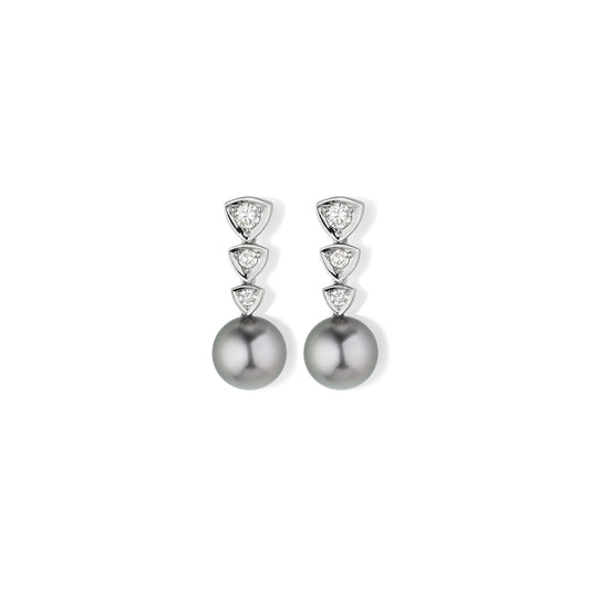 Wave Ohrstecker, Weißgold • Diamant von Gellner (5-24762-05)