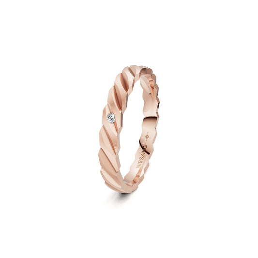 Woven Love Ring von Niessing (N401510-3mm-0.01ct-satin-sug)
